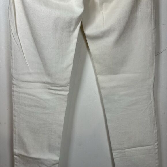 Adam Lippes White Straight Leg Jeans Woman’s 4 GUC Button Pockets - Picture 11 of 16